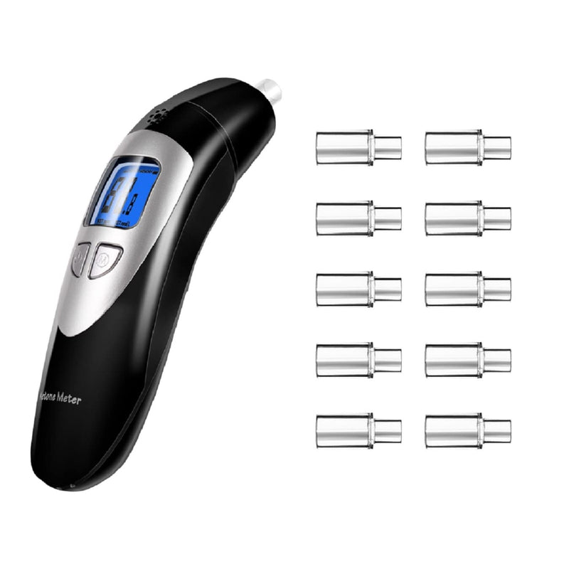 [Australia] - Ketone Analyzer, Accuracy Digital Keto Breath Meter Test Health Ketosis with 10 Mouthpieces (Black1) Black1 