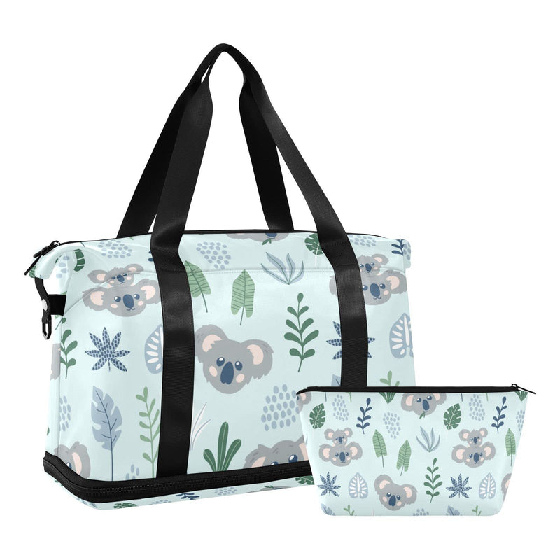 SUABO Travel Duffel Bag, Grey Koala Sports Tote Gym Bag for Travel, Shoulder Weekender Overnight Bag for Women Men One Size #15