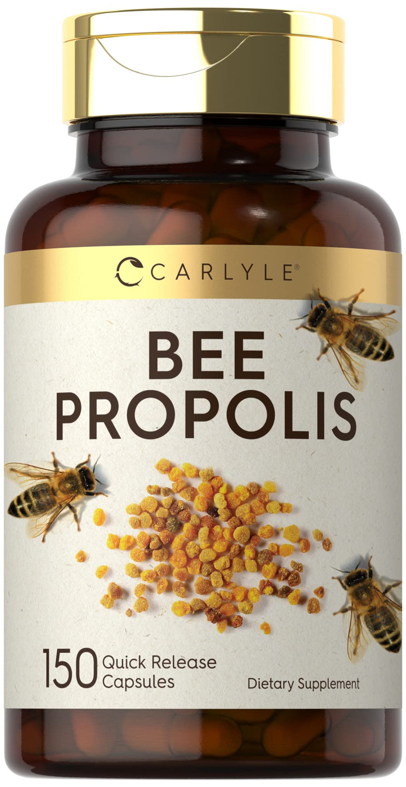 [Australia] - Carlyle Bee Propolis Capsules 600mg | 150 Count | Extract Supplement | Non-GMO, Gluten Free 