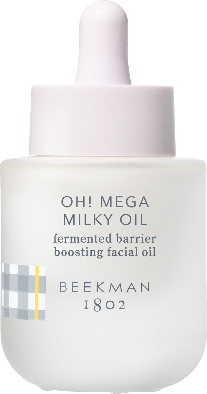 Beekman 1802 Oh! Mega Milky Facial Oil Serum, 1 fl oz | Vitamin C & Niacinamide Serum for Hydration & Barrier Support, Lightweight Face Oil, Non-Greasy, Sensitive Skin Safe 1 Fl Oz (Pack of 1)