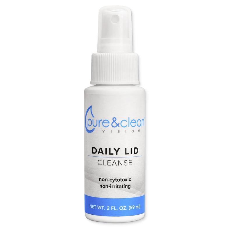 [Australia] - PURE & CLEAN Daily Lid Cleanse Spray - .01% Hypochlorous Acid Eyelid & Lash Cleanser - Gentle HOCl Formula for Blepharitis, Dry Eye, Irritation - Safe for Sensitive Eyes, Contact Lenses - 2 oz 