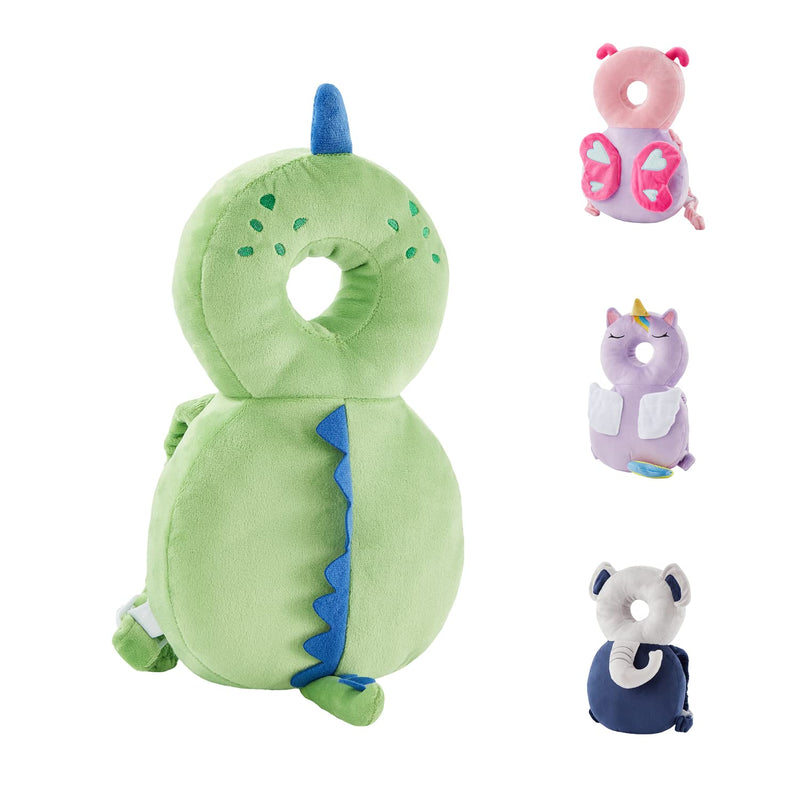 [Australia] - Baby Back Potection Toddler Safety Protector Cushion Pad Toddler Backpack for Crawling Walking Adjustable Back Safety for Boys and Girls(Dinosaur) Dinosaur 