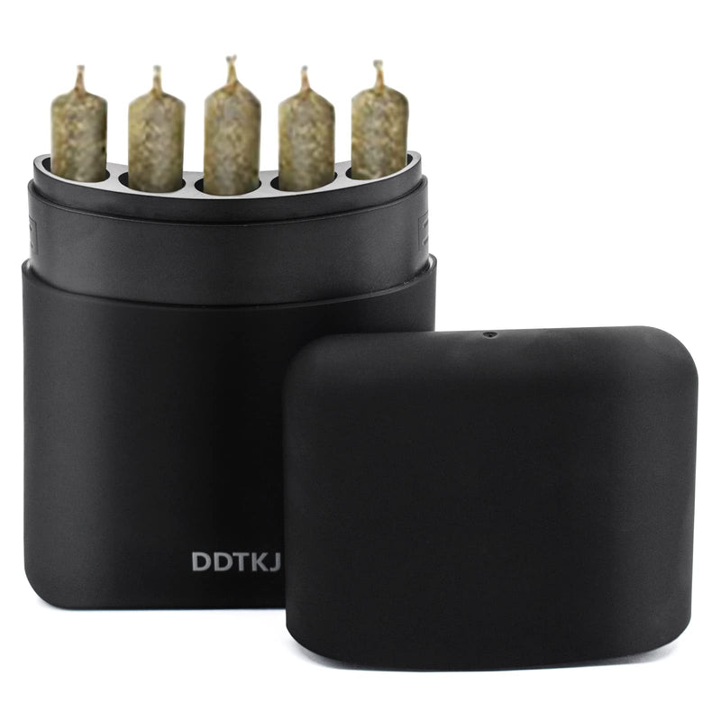 [Australia] - 5-Hole King Size Pre-roll Cone Holder Case | Classic Black Pre Rolled Cone Storage Box 