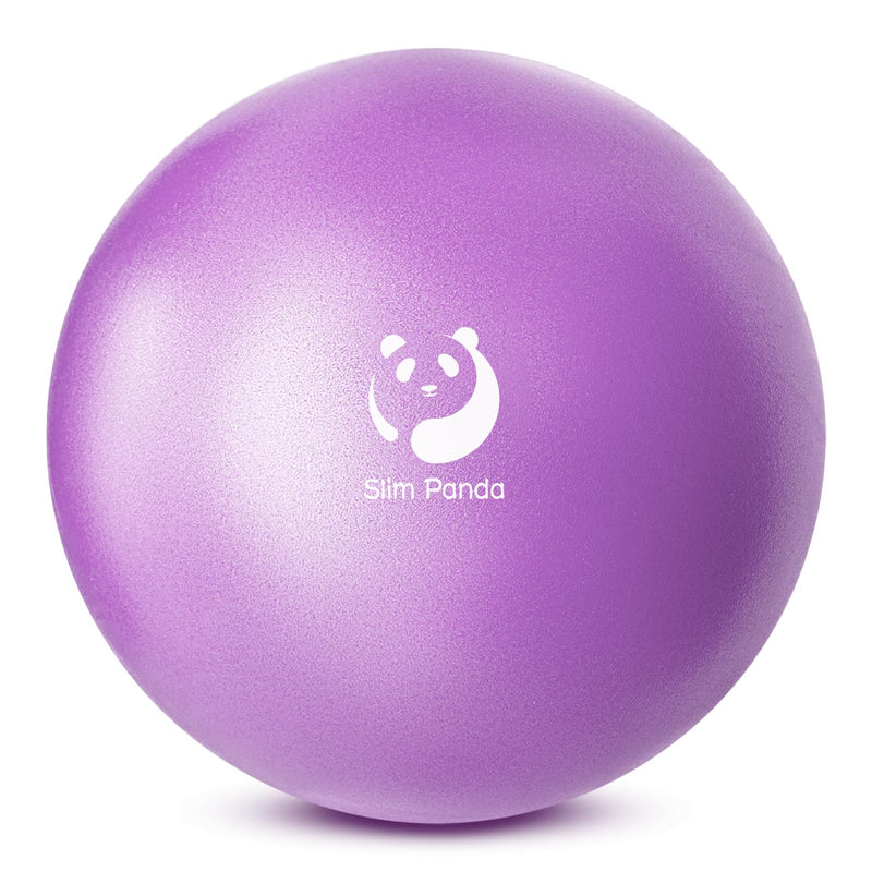 [Australia] - Slim Panda Pilates Ball, 9 Inch Small Exercise Ball, Anti Burst Mini Yoga Ball for Stability, Workout, Barre, Core Strength, Physical Therapy, Balance, Stretching 1 Purple 
