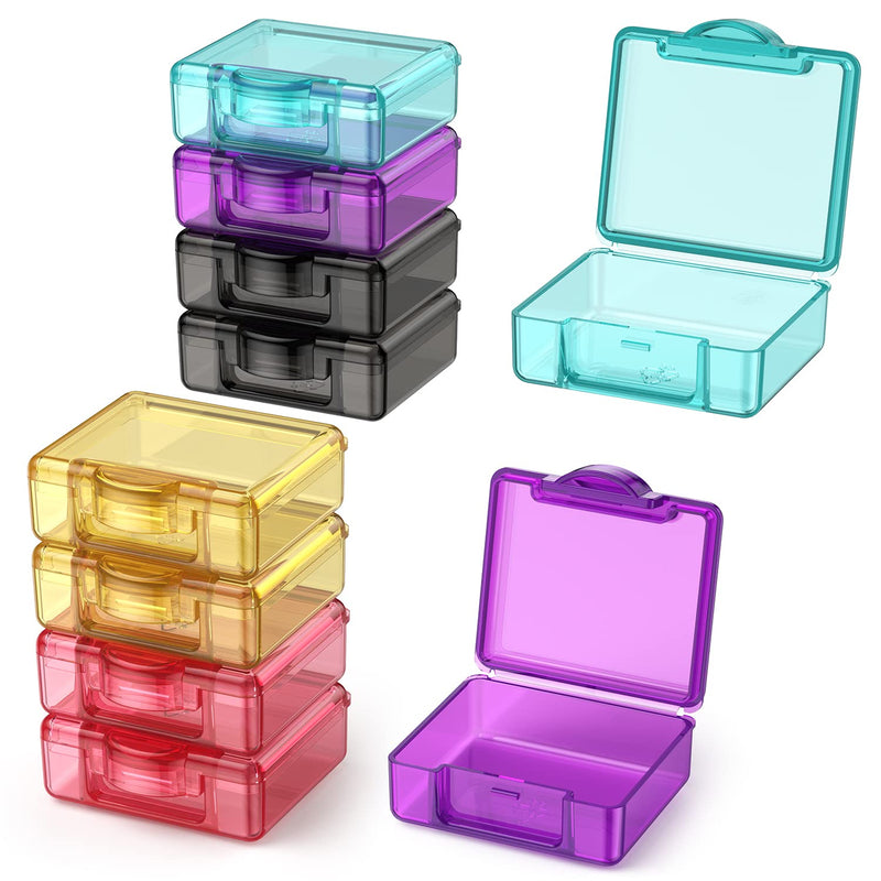 Cute Small Travel Pill Box, Urekt 10 pcs Mini Pocket Pill Organizer Daily Single Pill Containers Portable Medicine Holder for Purse Vitamin Fish Oil Supplements 10 pack