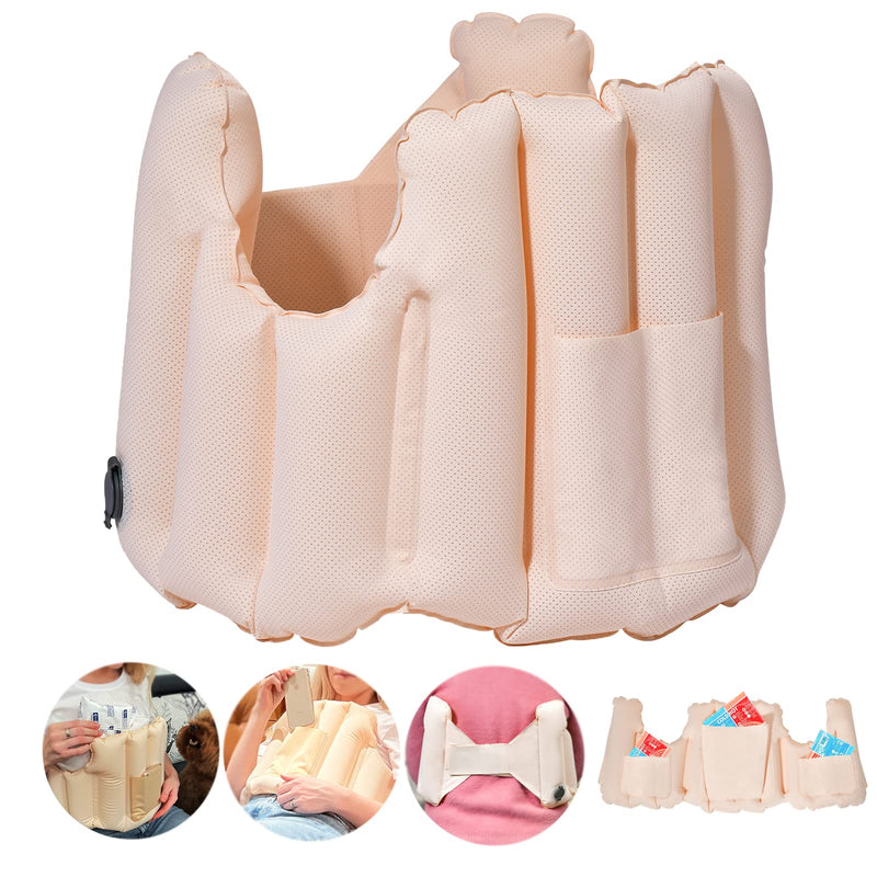 [Australia] - Mastectomy Pillow - Built-in 10 Safe Airways to Protect postoperative Wounds, Suitable for postoperative Recovery After Breast Reduction and Augmentation Surgery, Heart Surgery, etc. Skin Colour 