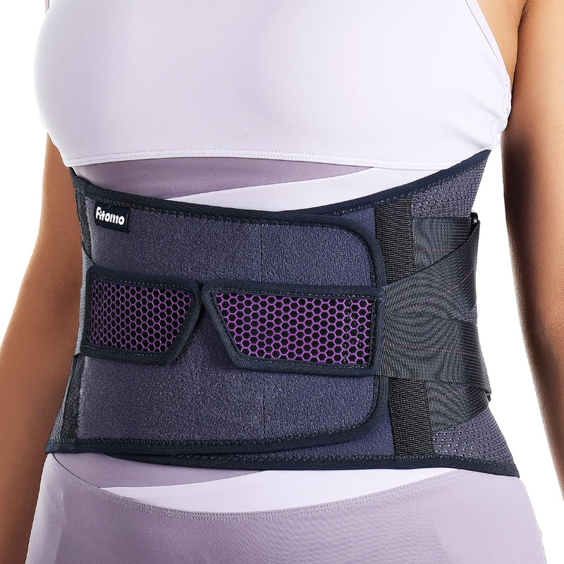 [Australia] - Back Brace for Lower Back Pain Women, Back Support Belt for Intant Pain Relief from Sciatica Hernated Disc Scoliosis Back Sprain, Adjustable Support for Bending Sitting Standing Heavy Lifting X-Large Violet 