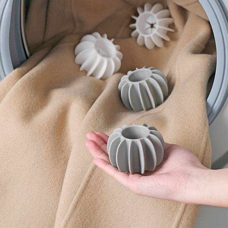 [Australia] - 4Pcs 2023 Reusable Laundry Balls Laundry Scrubbing Balls for Washing,1PC Machine Silicone Steamer Dryer Balls Washer Balls Washing Ball 