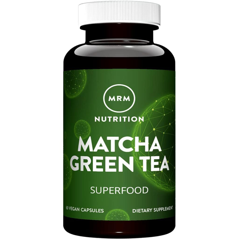 MRM Matcha Green Tea Capsules - for Women & Men - 60 Servings | Natural Green Tea Leaf Capsules, Antioxidants, Caffeine, Vitamins & Minerals for Daily Productivity, Vegan and Gluten-Free 60 Count
