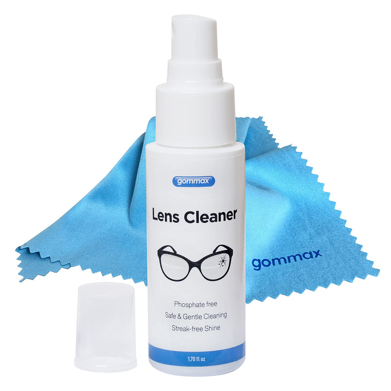 [Australia] - Lens Cleaner Kit with Glasses Cleaning Cloth, Eyeglass Cleaner Spray, Glasses Cleaner Kit, Safe for Coated Lenses, Sunglasses Cleaning Solution 1.7 fl oz 