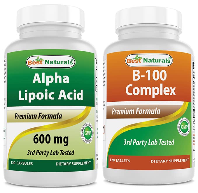Best Naturals Alpha Lipoic Acid 600 mg & B-100 Complex