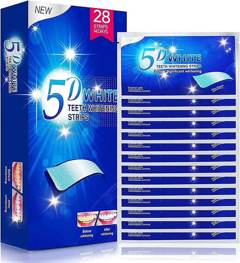[Australia] - Teeth Whitening Strips, 28 Pcs Whitening Strips for Teeth Sensitive, Effective and Safe Whiting Stripes Reduced Sensitivity White-Strips, Helps Remove Smoking/Coffee/Soda/Wine Stain (14 Treatments) 