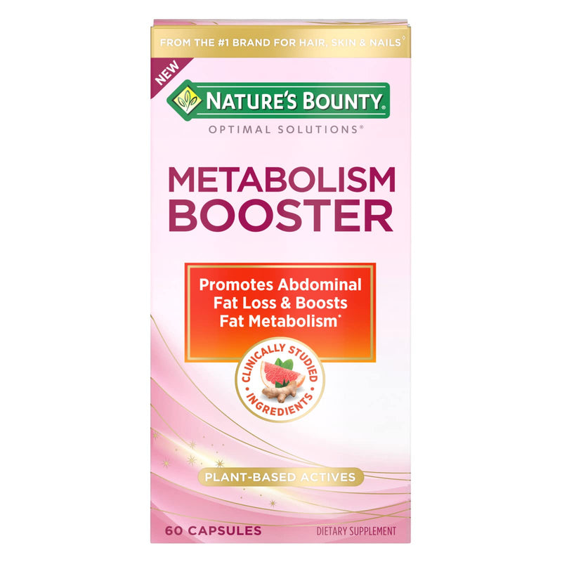 [Australia] - Nature’s Bounty Metabolism Booster Supplement, Boosts Fat Metabolism, Promotes Abdominal Fat Loss, with Citrus Extracts and Black Ginger, 60 Capsules 