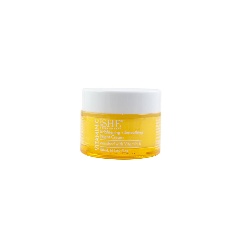 Om She Aromatherapy Vitamin C Night Cream 1.69fl oz - Brightening aand Smoothing, Squalane, Rosehip Oil. Australian Made.
