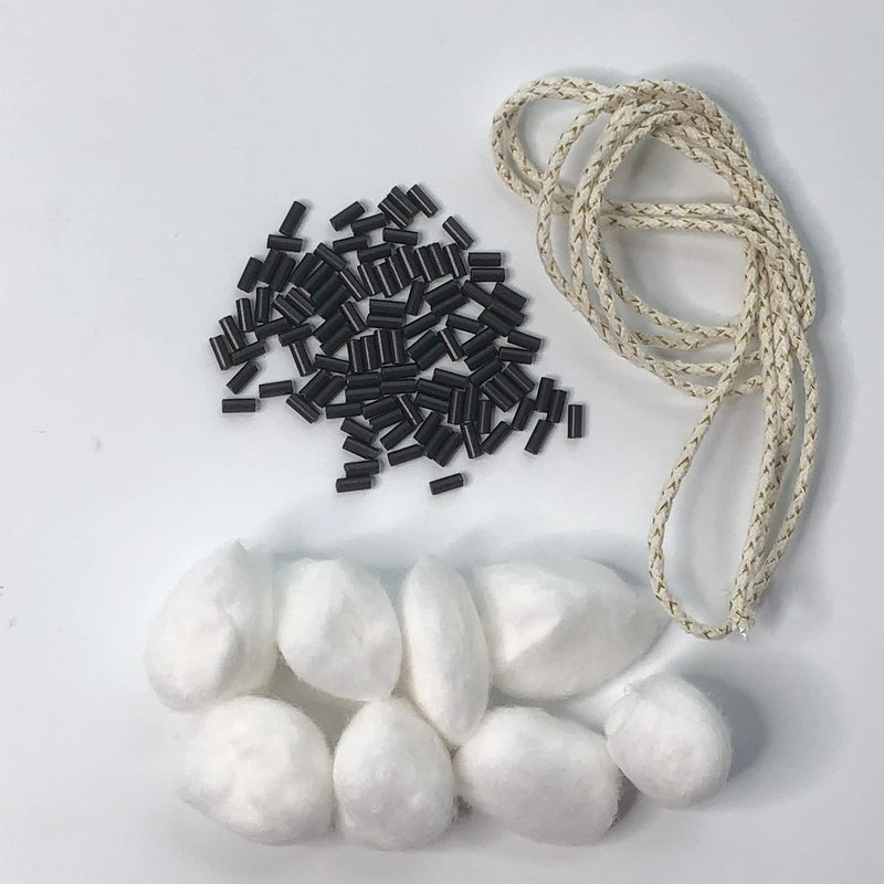 [Australia] - zippo Repair kit zippo Cotton. 100 Pices Flint Stone Ferrocerium Rod for Kerosene Petrol Lighter, 8 Pices Cotton Replacement, 40 Inches Oil Lighter Wick Flint+Wick+Cotton 