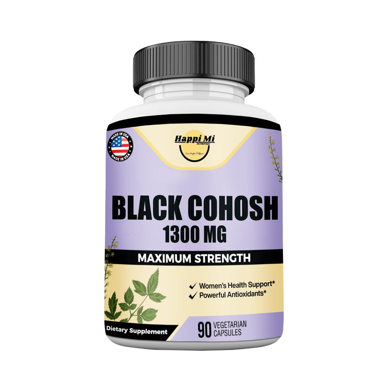 [Australia] - Black Cohosh Made with Organic Black Cohosh Root 1300MG per Serving, Balance Hormones, Natural Menopause & Menstrual Support, Women Health Support, 90 Vegan Capsules, 45 Servings 