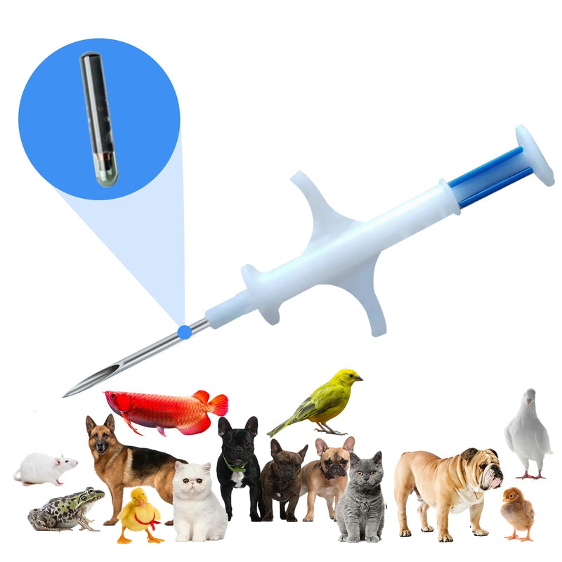 Small Animal Identification Microchip Transponder 10 Pack with Sharp Needle for Hamster Birds Parrot Turtle Snake Fish 1.25X7mm 10 pack - PawsPlanet Australia