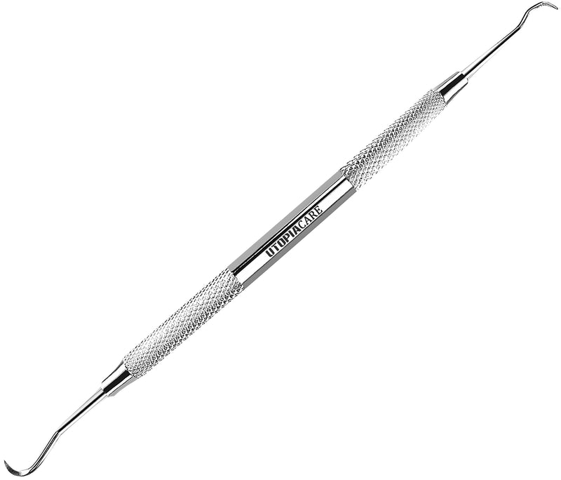 [Australia] - Utopia Care Professional Dental Tartar Scraper Tool - Dental Pick, Double Ended Tartar Remover for Teeth, Plaque Remover, Tooth Scraper (6 Inch, Silver, 1) 6 Inch 
