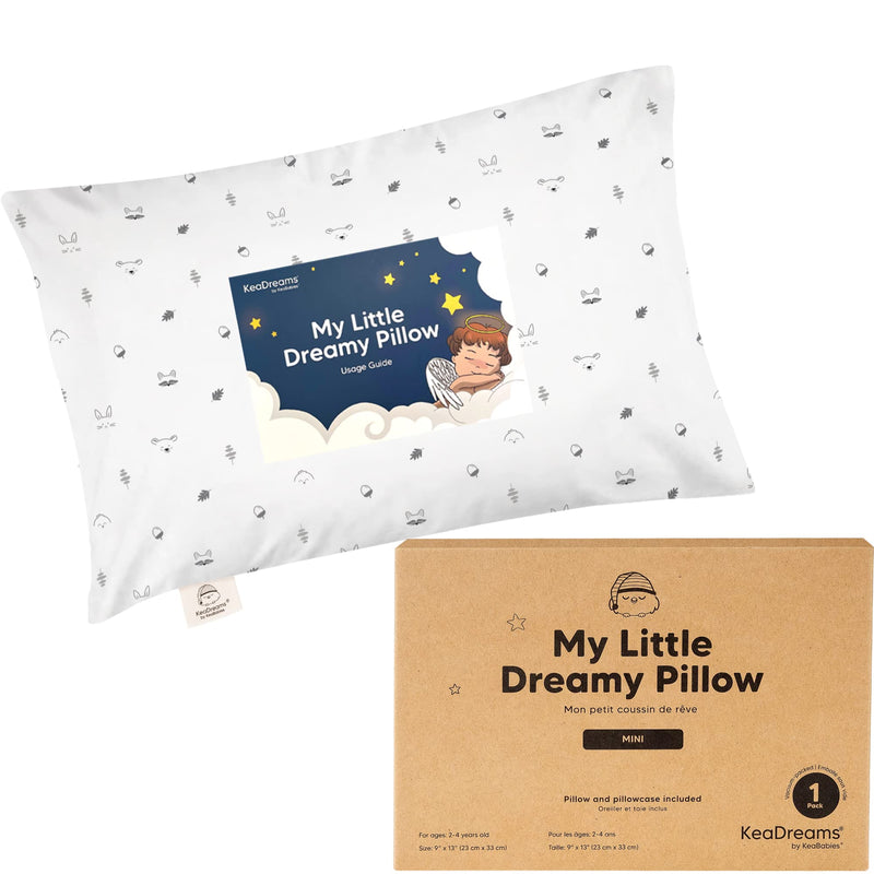 [Australia] - Mini Toddler Pillow with Pillowcase - 9x13 My Little Dreamy Mini Pillow, Organic Toddler Pillows for Sleeping, Kids Pillow, Small Pillows, Travel Pillows for Sleeping, Toddler Bed Pillows (Acorn) Acorn 9"x13" 