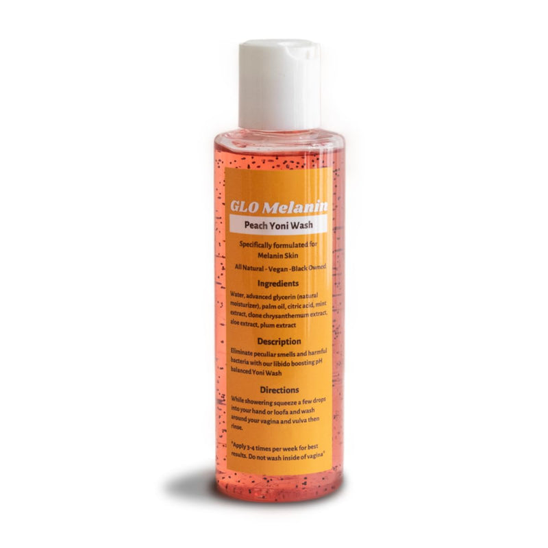 [Australia] - GLO Melanin Peach Yoni Wash with Aloe Vera, All Natural Feminine Wash for Women pH Balance, Hygiene Vagina Wash Soap for Women Sensitive Skin Safe 