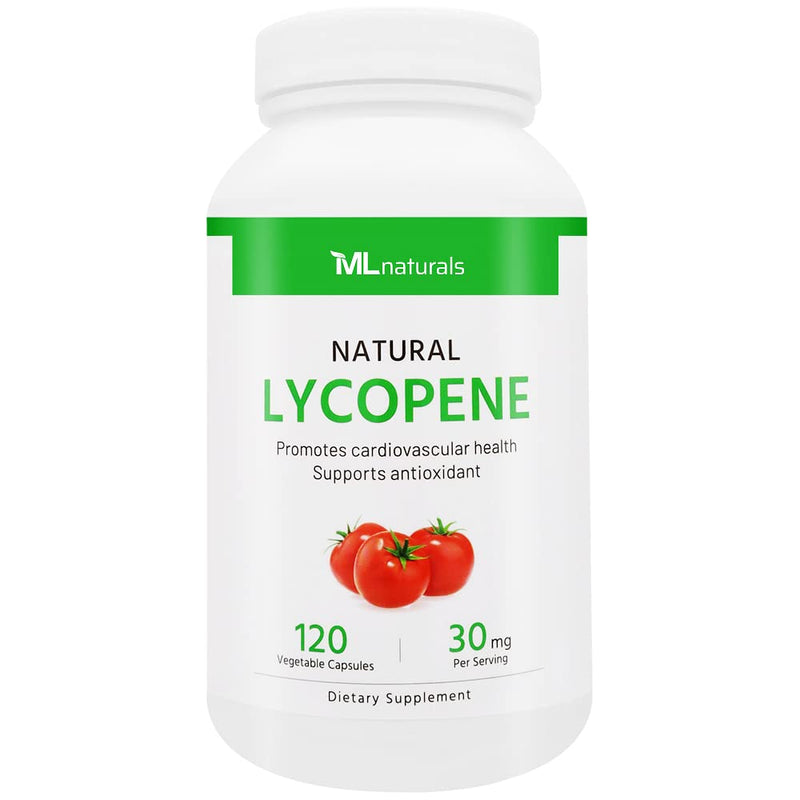 [Australia] - Natural Lycopene 30 mg 120 Vegetable Capsules. All-Natural from Tomatoes. Non-GMO. Antioxidant Supplement. 120 Count (Pack of 1) 