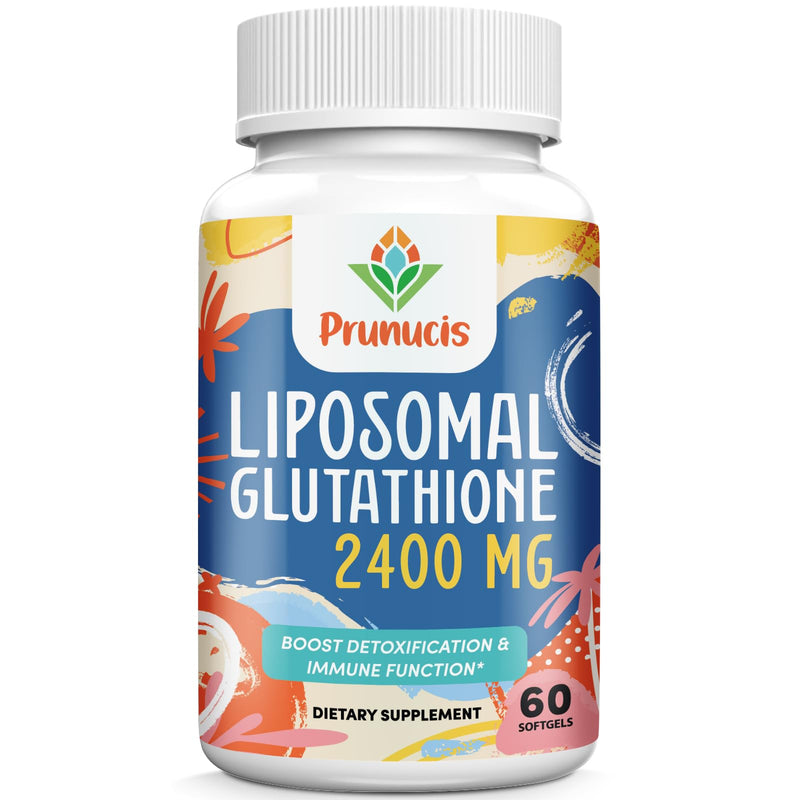 [Australia] - 2400MG Liposomal Glutathione, Reduced L-Glutathione, Glutathione Supplement with Vitamin C, Master Antioxidants, Enhanced Absorption - Non GMO Antioxidant Supplements, Immune System, 60 Softgels 60 Count (Pack of 1) 