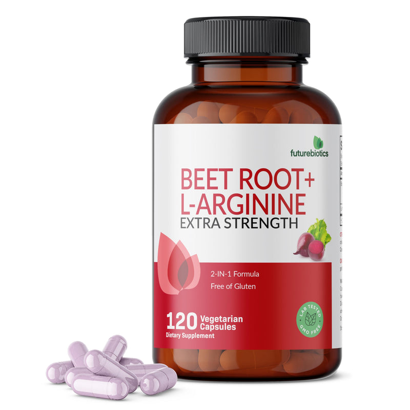 [Australia] - Futurebiotics Beet Root + L-Arginine 2000 MG, Non-GMO, 120 Vegetarian Capsules 120 Count (Pack of 1) 