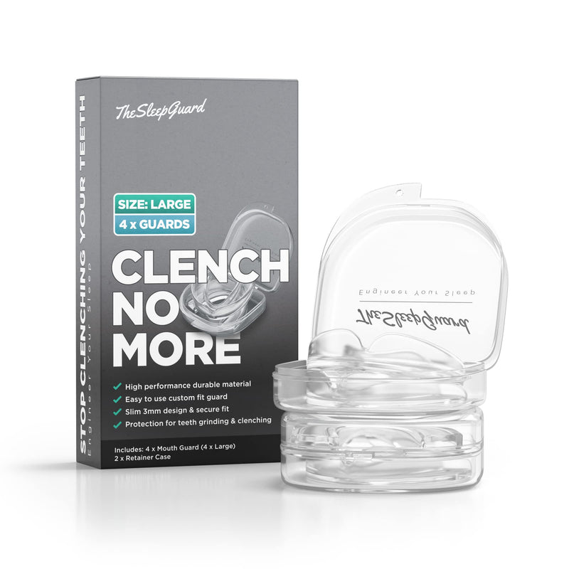 [Australia] - TheSleepGuard Mouth Guard for Clenching Teeth at Night [Pack of 4, Large Size - Men] – Custom Night Guards for Teeth Grinding – Nighttime Protection During Sleep for Adults 