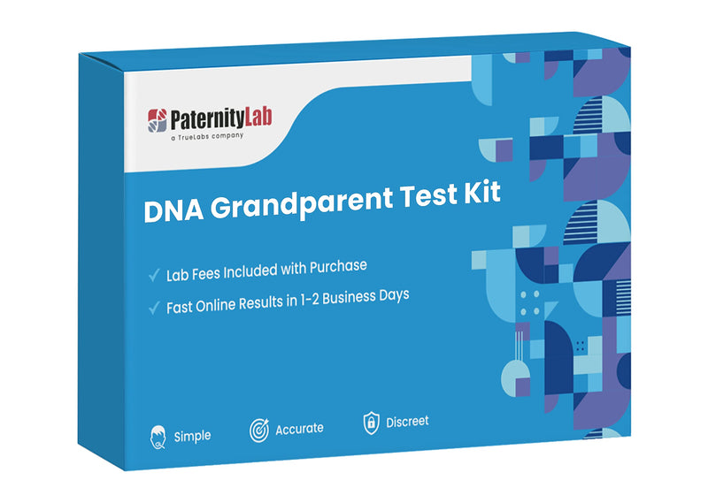 [Australia] - PaternityLab DNA Grandparent Test - Lab Fees & Shipping Included - Results in 1-2 Days - at-Home Collection Kit for Grandparent & Child 