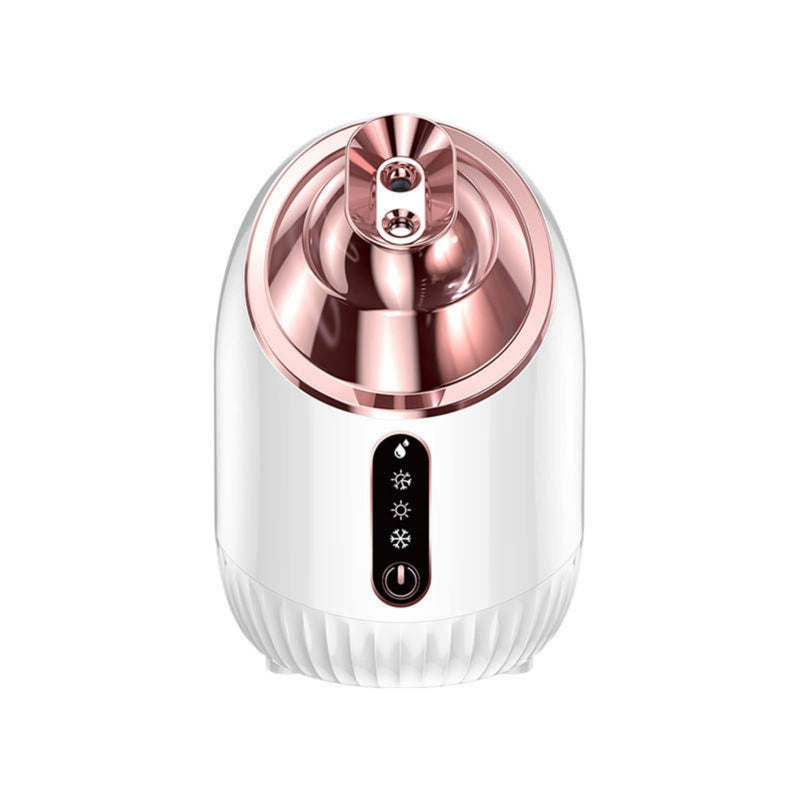 [Australia] - Facial Steamer - Nano Ionic Facial Steamer with Cold&Warm&Hot Mist,240ml Large Water Tank,Small Face Humidifier,White White 