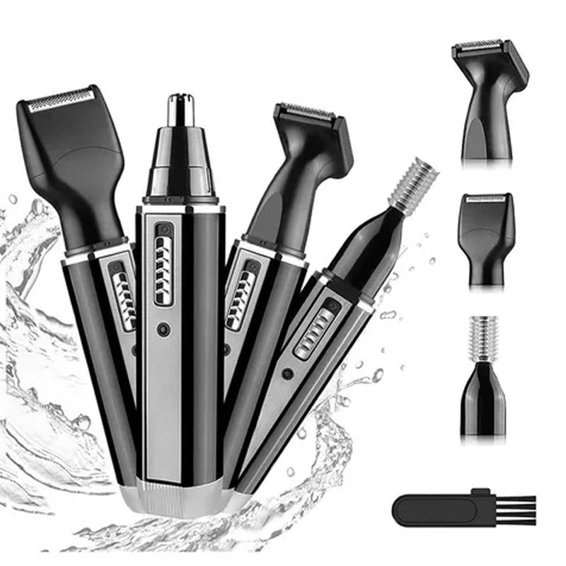 [Australia] - Trimmer Kit Electric 4 in 1 USB Rechargeable Hair Removal Men Shaver 300mah Lithium Battery 