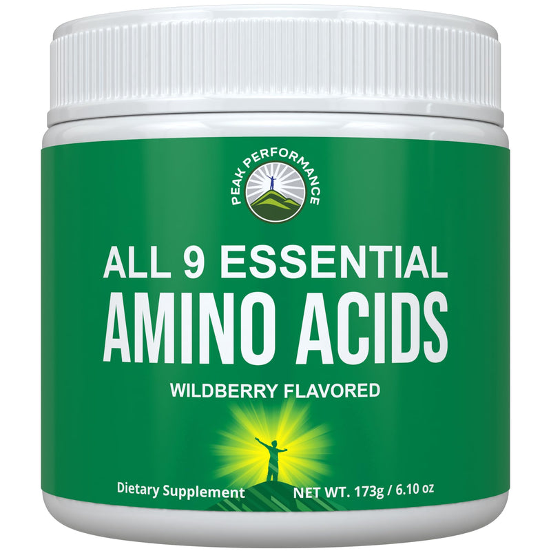 All 9 Essential Amino Acids Powder. Pre + During + Post Workout EAAs + BCAA | For Energy, Muscle Growth, and Recovery. Non-GMO BCAAs and EAA Powders for Men + Women. 3rd Party Tested. Wildberry Flavor