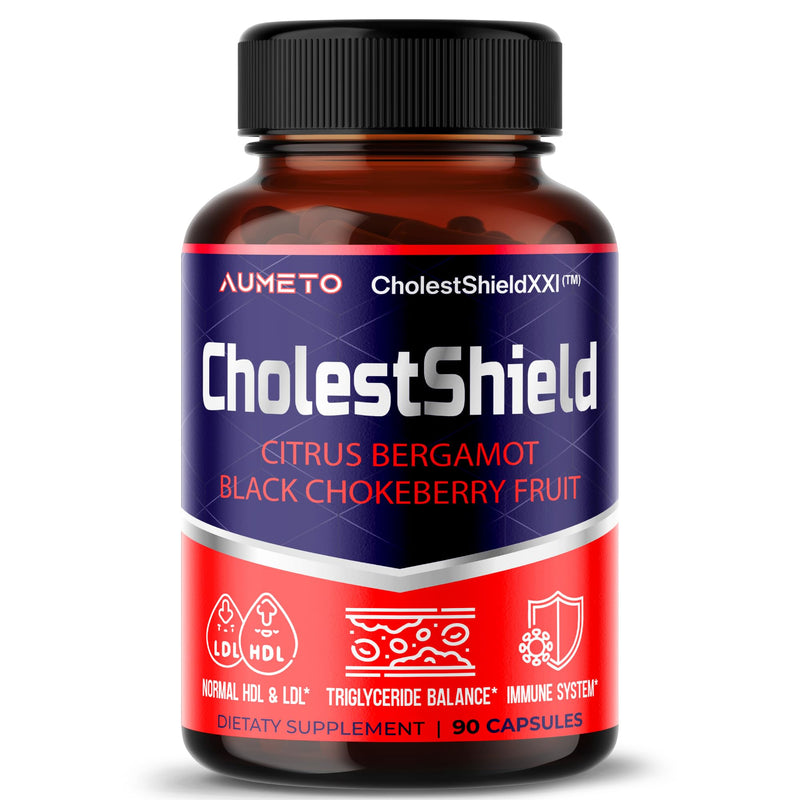 [Australia] - CholestShield with Citrus Bergamot, Black Chokeberry Fruit, Hawthorn Berry - Advanced 14-in-1 Formula for Healthy HDL-LDL Levels* - Made in The USA (90 Count (Pack of 1)) 90 Count (Pack of 1) 