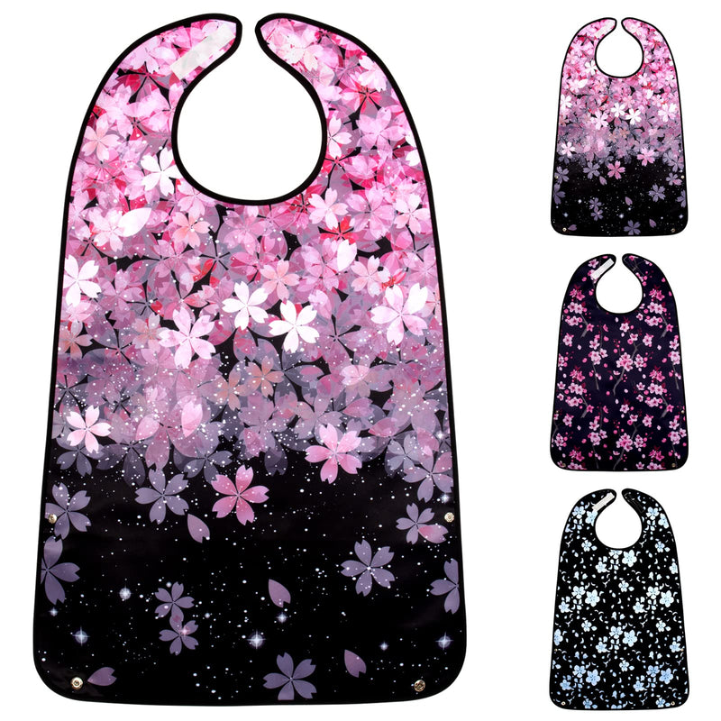 [Australia] - Adult Bibs for Women, 3 Packs Waterproof Adult Clothing Protectors with Crumb Catcher Style 3 Velcro Clouse 