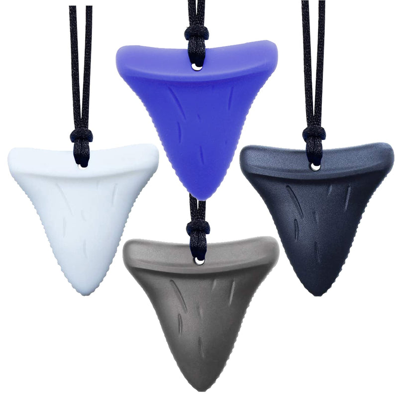 [Australia] - Chew Necklaces for Sensory Kids, 4 Pack Chew Necklaces for Boys Girls Adults Chewer with Autism, ADHD, SPD, Chewing, Oral Motor 