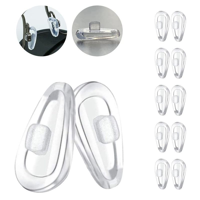 [Australia] - Replacement Nose Pads for Oakley Eyeglasses/Sunglasses, 5 Pairs Clear Silicone Nose Pieces Guards Type B (5 Pairs) 