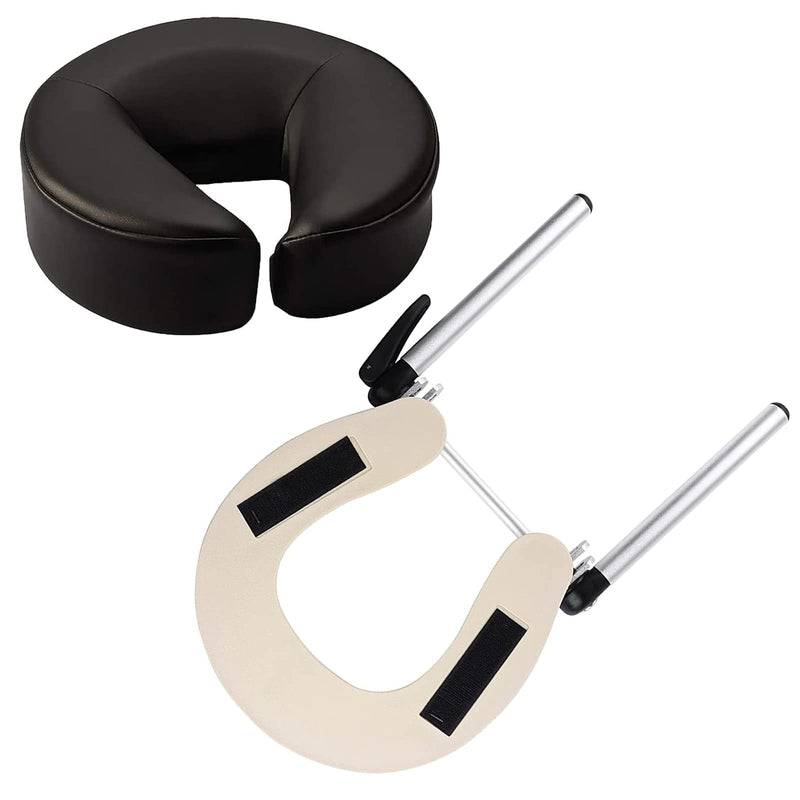 [Australia] - HOINCO Massage Headrest - Aluminum Adjustable U-Shaped Pillow for Bed & Face Cradle - Beauty Spa Equipment 