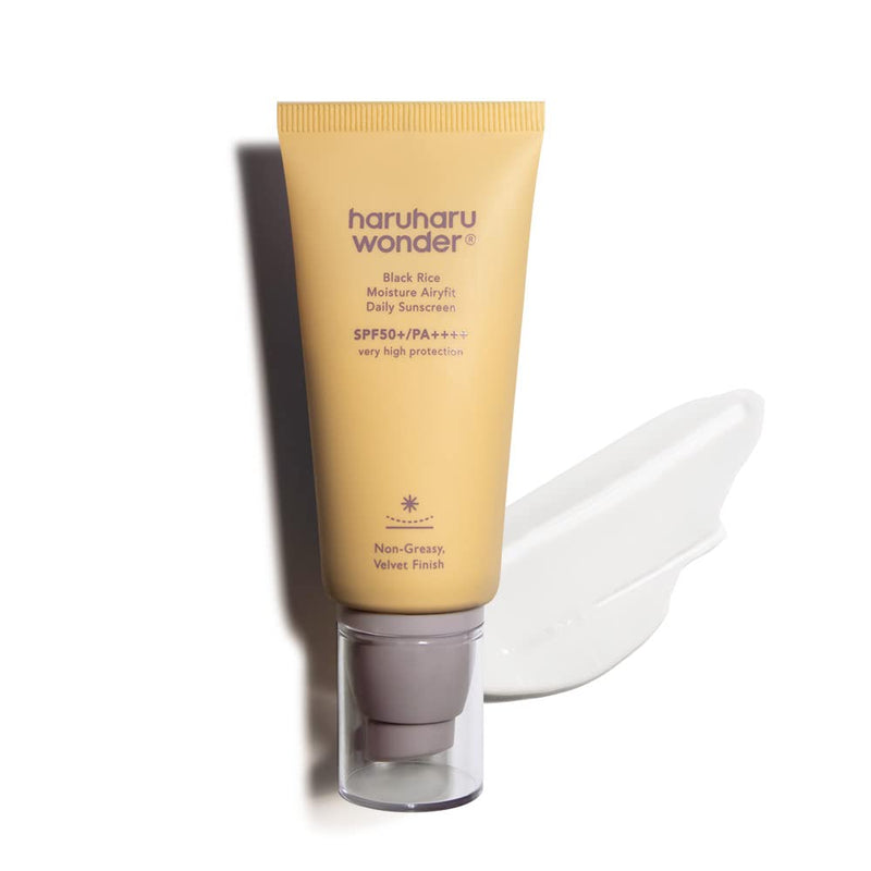 [Australia] - Haruharu Wonder Black Rice Moisture Airyfit Daily Sunscreen 1.69fl.oz - Velvet Finish, No White Cast, Hydrating, Moisturizing, Korean Skin Care, Vegan, Clean Beauty 1.69 Fl Oz (Pack of 1) 