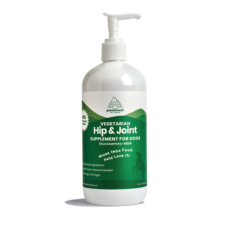 Vegetarian Glucosamine for Dogs - Vegetarian Glucosamine Without Shellfish - Msm Supplement for Pain - Vet Recommended Glucosamine Vegetarian - Arthritis Medicine & Glucosamine with Msm (16 oz) - PawsPlanet Australia