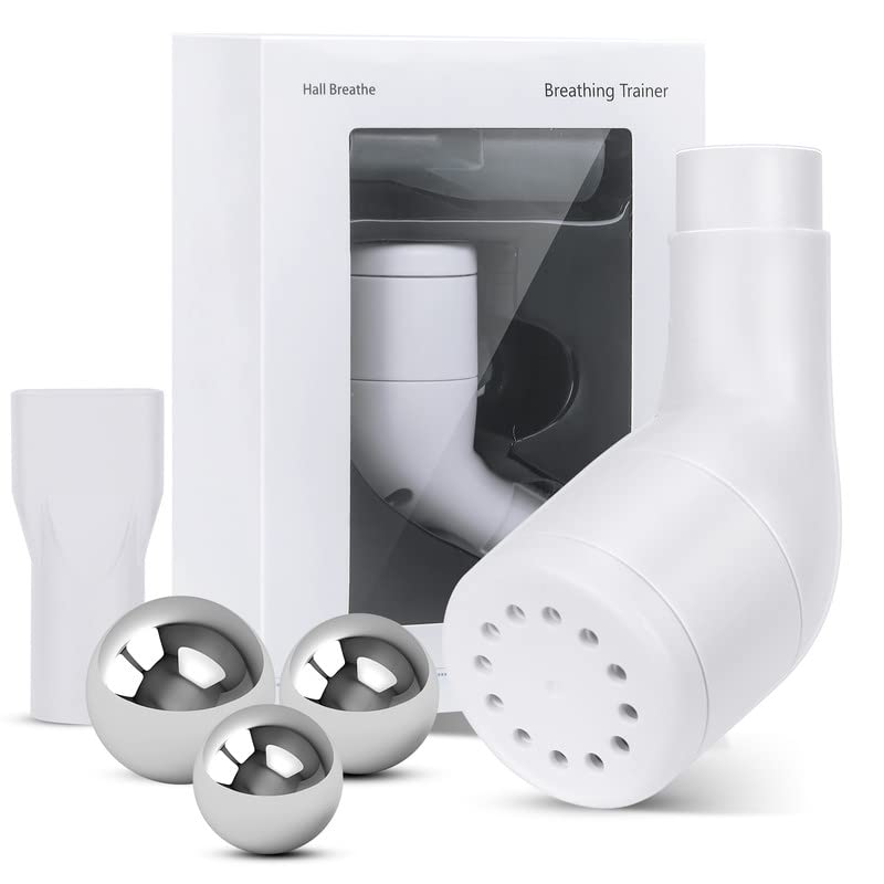 [Australia] - Breathing Exercise Device for Lungs, Lung Exerciser Device with Steel Balls, Drug-Free Therapy Mucus Device for Phlegm Relief Clear 