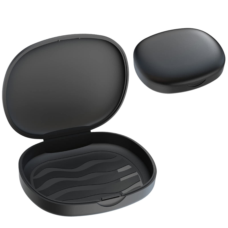 [Australia] - 2PCS Retainer Case Denture Case: BVN Orthodontic Dental Case, Slim Braces Case, Mouth Guard Case, Denture Box, Teeth Aligner Case, Night Guard Case Container Storage Holder Black. TWO 
