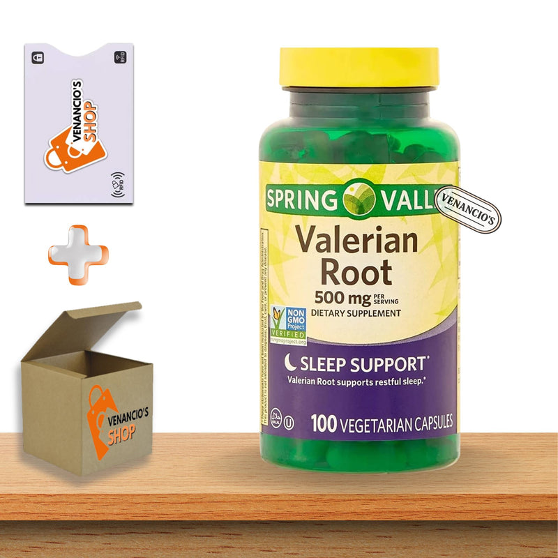 [Australia] - Valerian Root 500 mg ‚Ä¢ Relaxation & Evening Calm ‚Ä¢ Sleep Support ‚Ä¢ Vegan Capsules ‚Ä¢ 100 Count by Spring Valley + Venanci‚Äôos Sticker (Pack of 1) 100 Count (Pack of 1) 