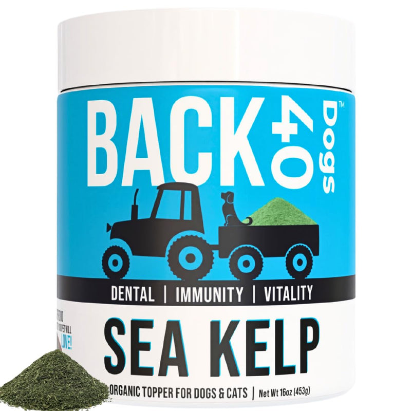 Kelp Powder, Dried Sea Kelp Supplement for Optimal Pet Health, Multifunctional Dog Vitamins Rich with Iodine & Omegas for Thyroid Health, Dental, Immune, Digestive, & Heart Health, 453g 16 OZ - PawsPlanet Australia