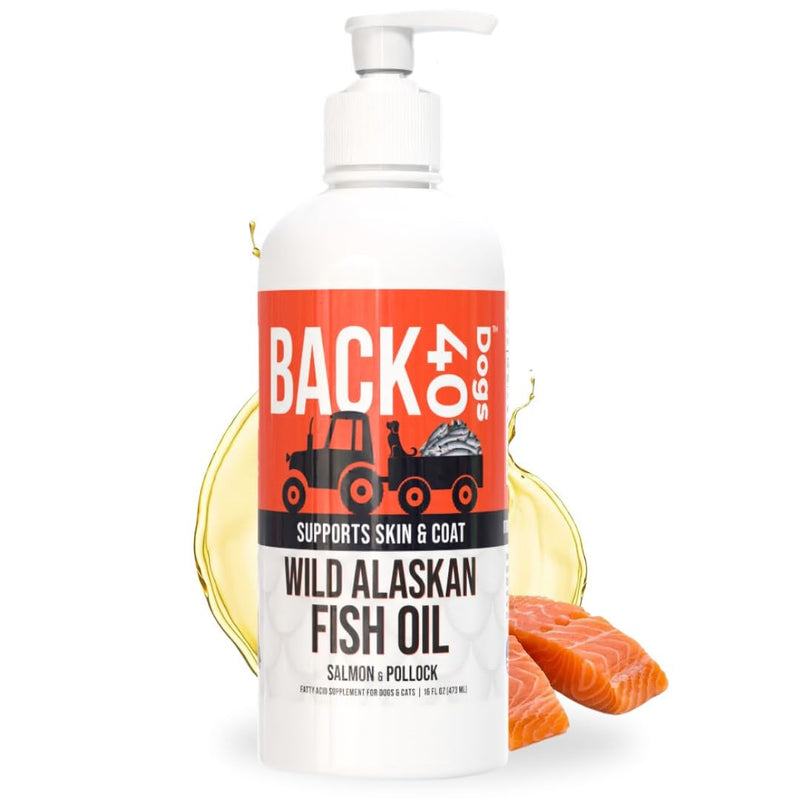 Wild Alaskan Fish Oil for Dogs, Skin and Coat Supplement for Dogs & Cats, Omega-3-Rich Salmon and Pollock Oil, EPA & DHA Dog Salmon Oil for Brain, Heart, and Joints 16 fl oz (473 ml) 16 Ounces - PawsPlanet Australia