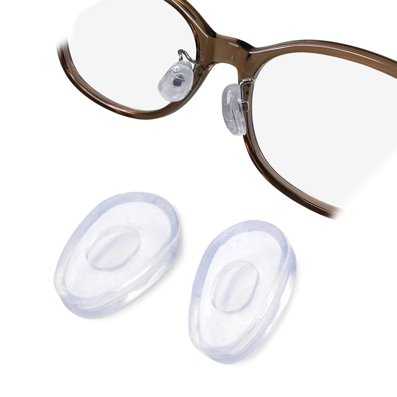 [Australia] - Mochi a girl, Eyeglass Nose Pads | Non-Adhesive Anti-Slip Nose Pads Cover | Soft Silicone Nose Pad Cushion for Glasses, Eyeglasses, Sunglasses | 1 Pair (Clear) Size S 