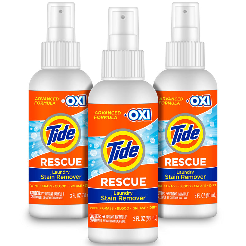 [Australia] - Tide Laundry Stain Remover with Oxi, Rescue Clothes, Upholstery, Carpet and more from Tough Stains, Enzyme Stain Remover, Travel Essential Spray, 3oz (Pack of 3) 3 Fl Oz (Pack of 3) Unscented 