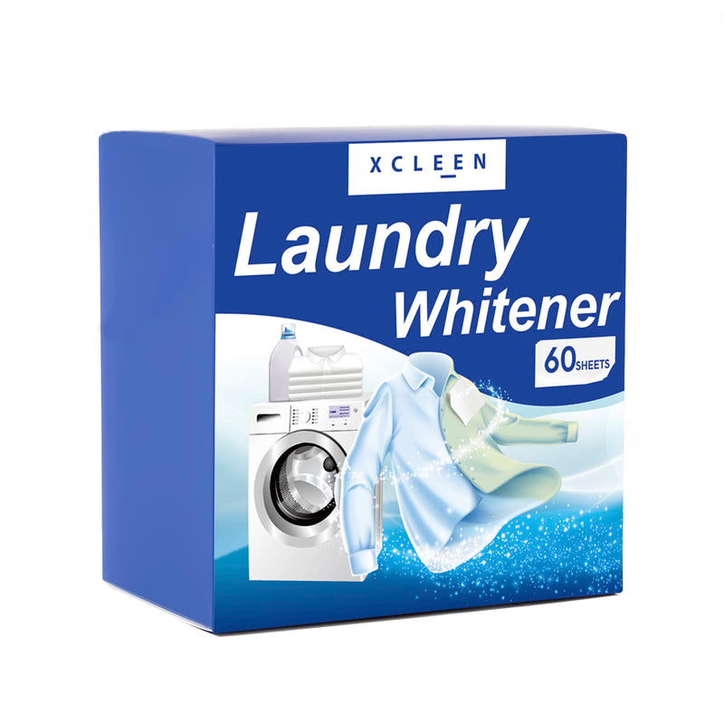 [Australia] - Laundry Whitener Sheets 60 count, Chlorine Free, Fragrance Free Bleach for White Clothes, Safe for Use in All Washing Machines Unscented 