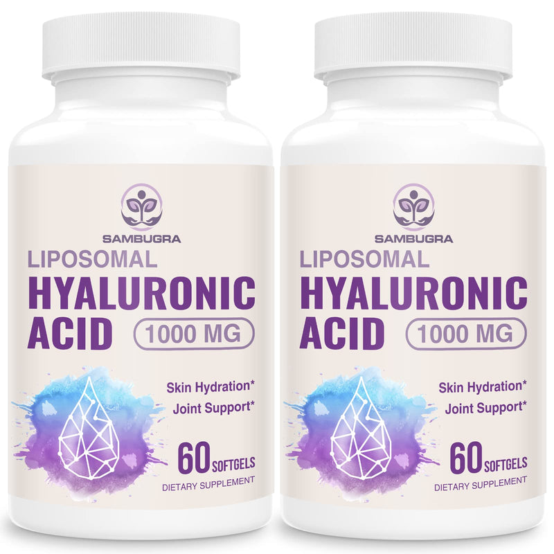 [Australia] - Liposomal Hyaluronic Acid Capsules - Hyaluronic Acid Supplements with 1000mg Hyaluronic Acid, Dietary Supplement Support Skin Hydration and Joint Lubrication, 120 Capsules(Pack of 2) 30 Count (Pack of 2) 