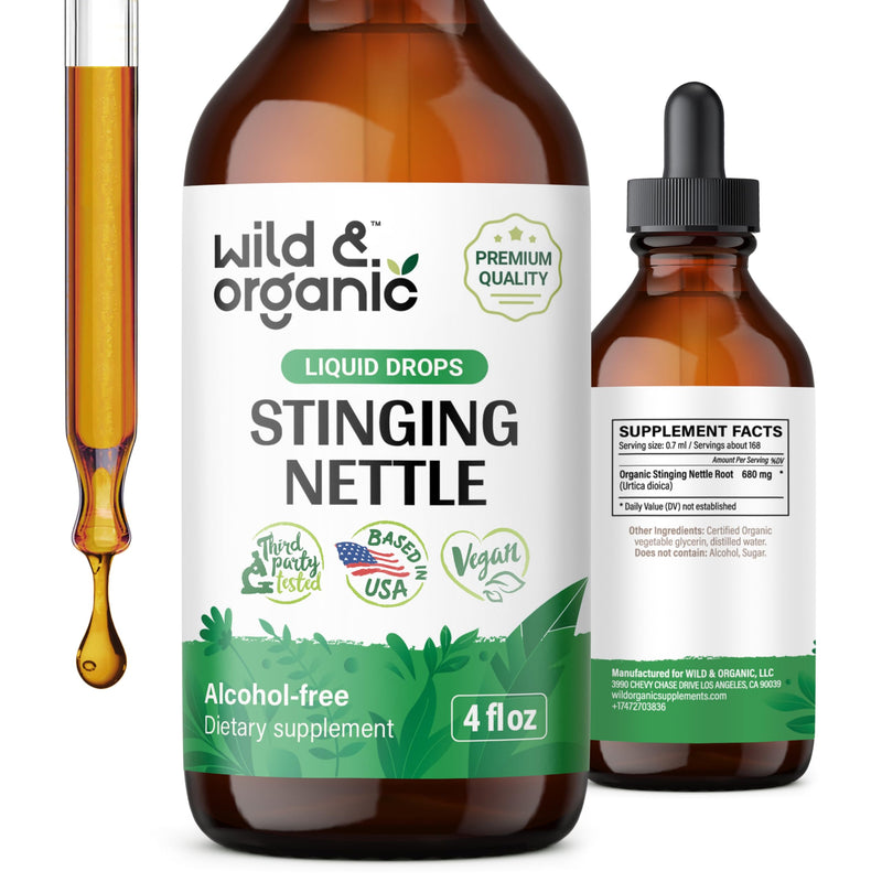 [Australia] - Stinging Nettle Root Tincture - Urinary Tract Support w/Organic Stinging Nettle Root - Vegan Stinging Nettle Root Extract for Antioxidant Support - Natural Stinging Nettle Alcohol Free Drops - 4 oz 4 Fl Oz (Pack of 1) 
