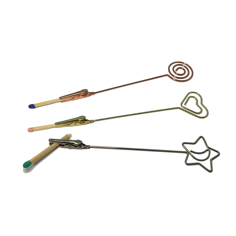 [Australia] - Versatile 5.9" Length Matchstick Extenders(Pack of 3PCS), Multi-Functional Alligator Clips, Bracelet Tool Jewelry Helpers, Picture Memo Note Photo Stand 